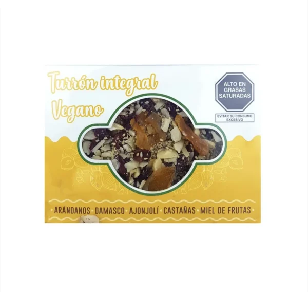 Turrón Integral Vegano (Arándanos, Damasco)