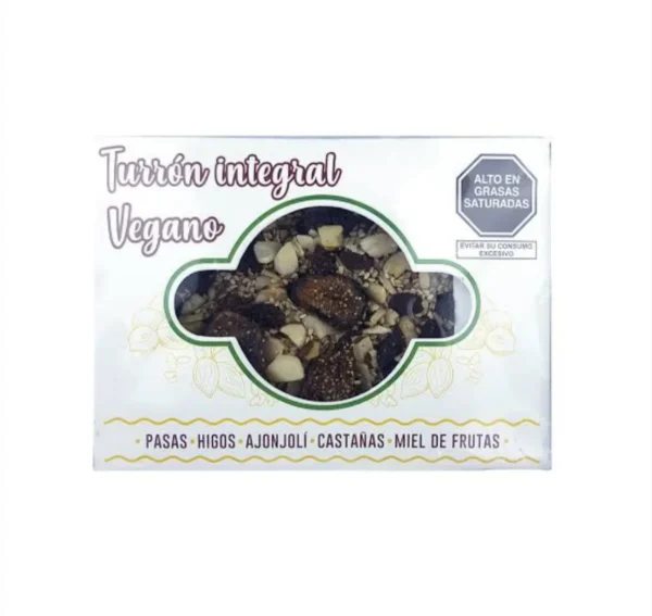 Turrón Integral Vegano (Pasas, Higos)